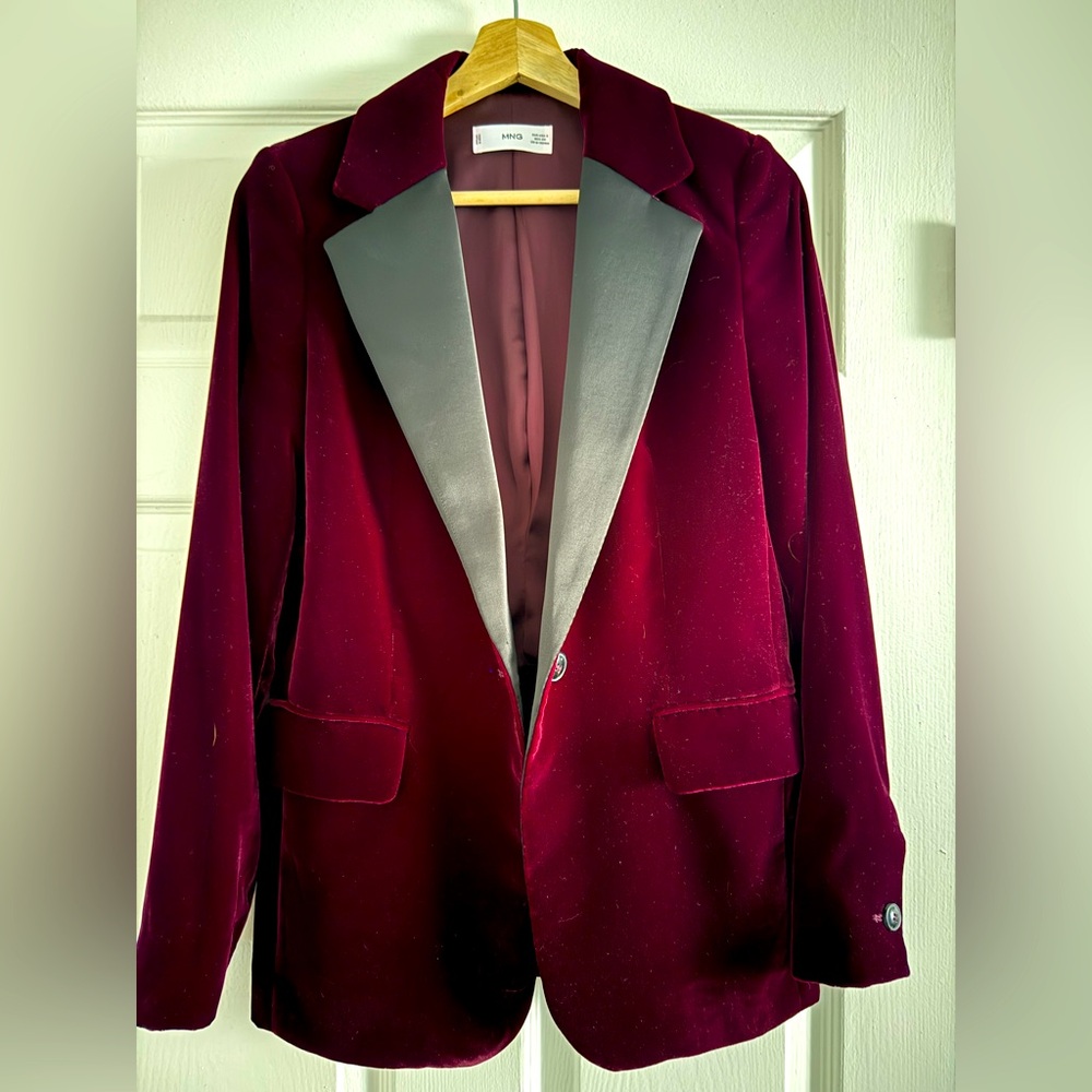 Velvet Burgundy Blazer size S